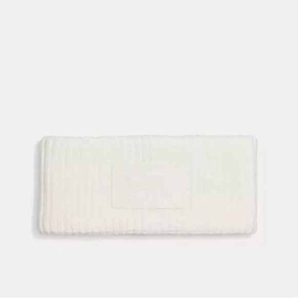 BRAND NEW CREAM COACH KNIT HEADBAND RUBBER PATCH - Picture 2 of 6